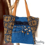 Sac cabas boutons