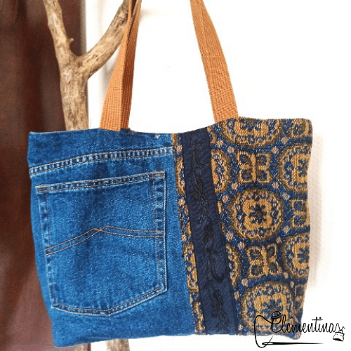 Sac cabas boutons