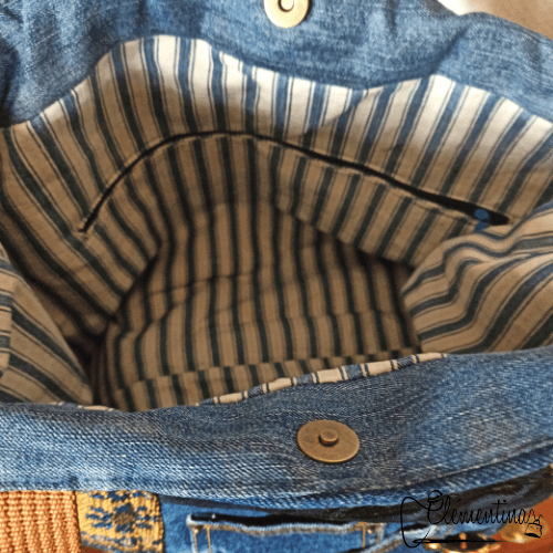 Sac cabas boutons